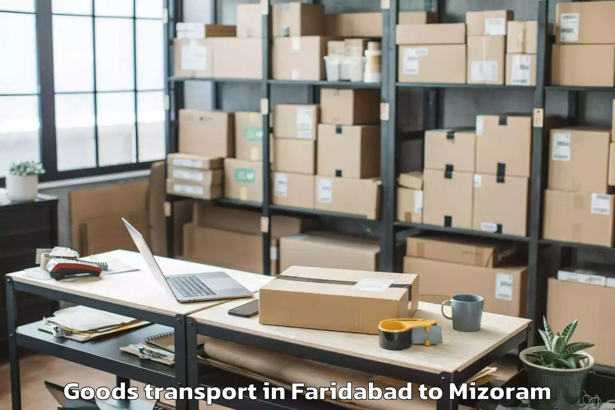 Faridabad to Sairang Goods Transport Booking